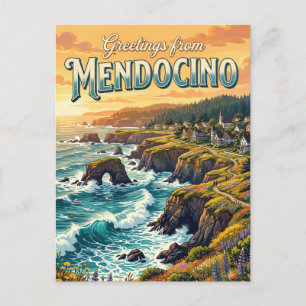 Carte Postale Mendocino Californie