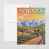 Carte Postale Mendoza Argentina Travel (Devant / Derrière)