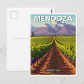 Carte Postale Mendoza Argentine Travel (Devant / Derrière)