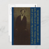 Carte Postale Mener avec respect et respect (Devant / Derrière)