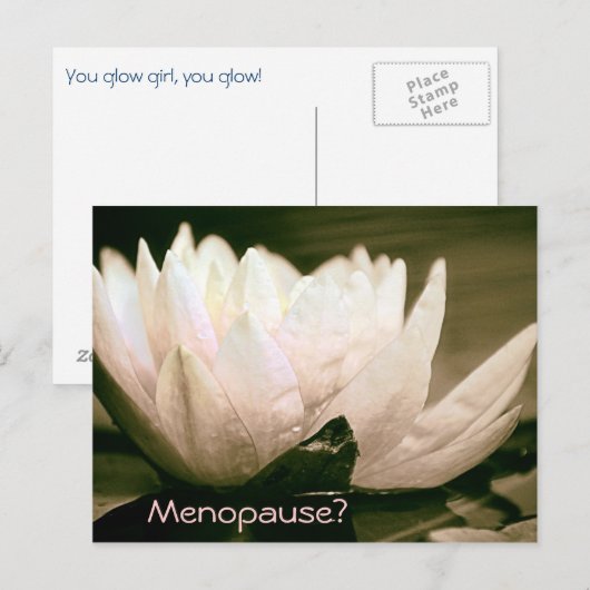 Carte postale Ménopause (Devant / Derrière)