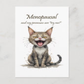 Carte Postale Menopause Humor Stressed Angry Cat (Devant)