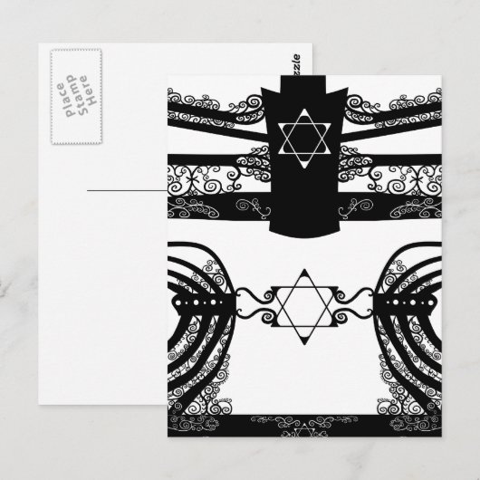 Carte Postale Menorah (Devant / Derrière)
