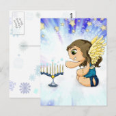 Carte Postale Menorah Angel (Devant / Derrière)