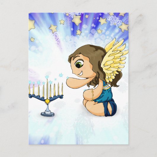 Carte Postale Menorah Angel (Devant)
