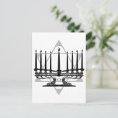 Carte Postale Menorah et étoile (Debout devant)