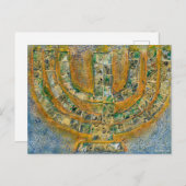 Carte Postale Menorah lumineuse (Devant / Derrière)