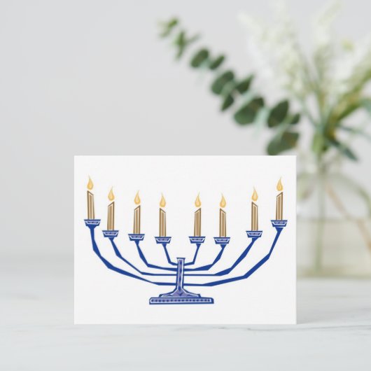 Carte Postale Menorah traditionnelle (Debout devant)