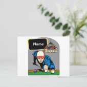 Carte Postale Mens d'Billiards (Debout devant)