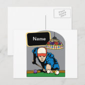 Carte Postale Mens d'Billiards (Devant / Derrière)