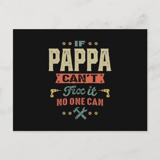 Carte Postale Mens If Pappa Can't Fix It Papa Gift (Devant)