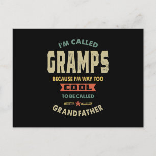 Carte Postale Mens Je suis appelé Gramps Cool grand-père cadeau