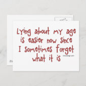 Carte Postale Mensonge De Mon Âge (Devant / Derrière)