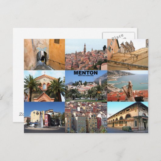 Carte Postale Menton (Devant / Derrière)