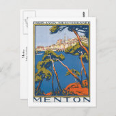 Carte Postale Menton (Devant / Derrière)