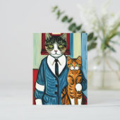 Carte postale Meow (Debout devant)