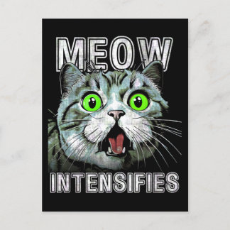 Carte Postale Meow Intensifie Funny Scottish Fold Cat