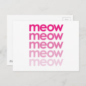 Carte Postale meow meow meow meow (Devant / Derrière)