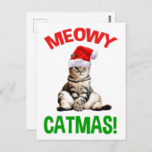 Carte Postale Meowy Catmas ! (Devant / Derrière)