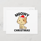 Carte postale Meowy Christmas (Devant / Derrière)