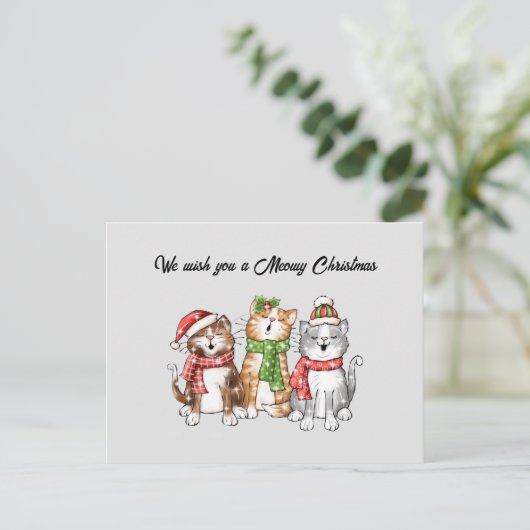 Carte postale Meowy Christmas (Debout devant)
