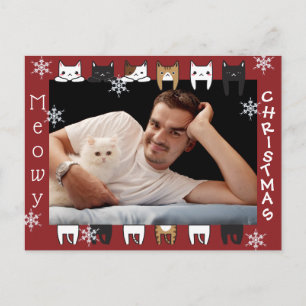 Carte Postale Meowy Christmas Ajouter Vacances photo