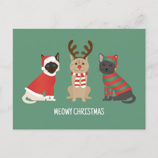 Carte Postale Meowy Christmas Cats (Devant)