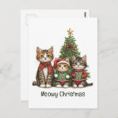 Carte Postale Meowy Christmas Cats (Devant / Derrière)