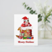 Carte Postale Meowy Christmas Cats Holiday (Debout devant)