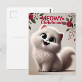 Carte postale Meowy Christmas Holiday (Devant / Derrière)