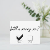 Carte Postale M'épouseras-tu ? Case à cocher (Debout devant)