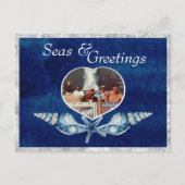 Carte postale Mer à thème nautique et voeux (Devant)