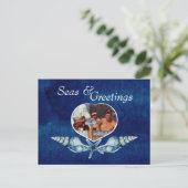 Carte postale Mer à thème nautique et voeux (Debout devant)