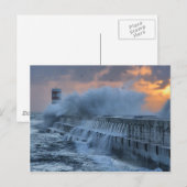 Carte Postale Mer agitée à Porto, Portugal (Devant / Derrière)