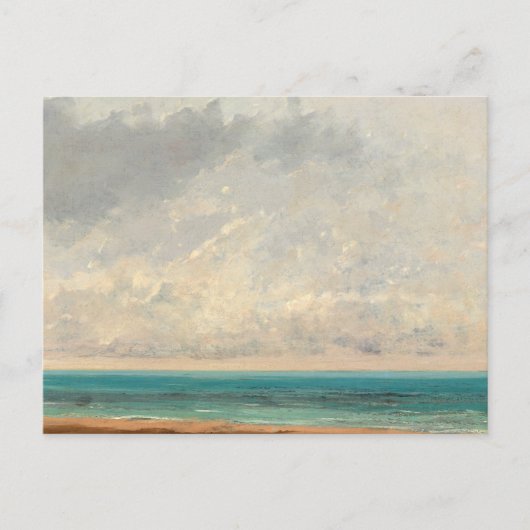 Carte Postale Mer au calme, 1866 par Gustave Courbet (Devant)