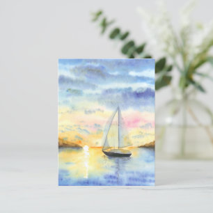 Carte Postale Mer au coucher du soleil