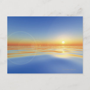 Carte Postale Mer avec soleil