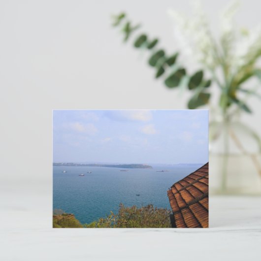 Carte Postale Mer bleue de Goa, Inde (Debout devant)