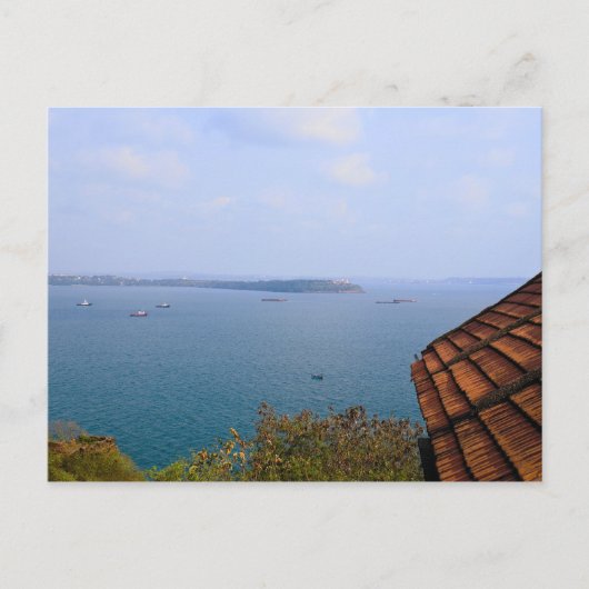 Carte Postale Mer bleue de Goa, Inde (Devant)