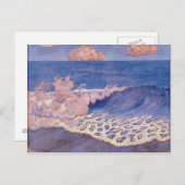 Carte Postale Mer bleue, Effet vague, c.1893 (Devant / Derrière)