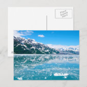 Carte Postale mer bleue gelée de l'Alaska (Devant / Derrière)