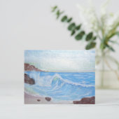 Carte Postale Mer Bleue Tranquille (Debout devant)