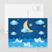 Carte Postale Mer de nuit (Devant / Derrière)