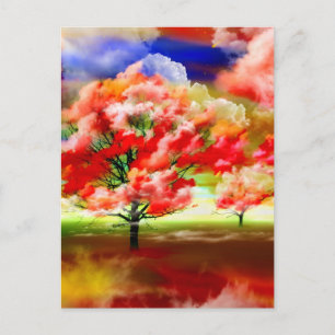 Carte Postale Mer de roses par Lenny nuages surréaliste