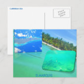 CARTE POSTALE MER DES CARAÏBES (Devant / Derrière)