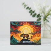 Carte Postale Mer des nuages Tigre coucher de soleil Abstrait pe (Debout devant)