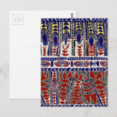 Carte Postale Mer du Sud Samoa Batik (Devant / Derrière)