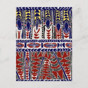 Carte Postale Mer du Sud Samoa Batik