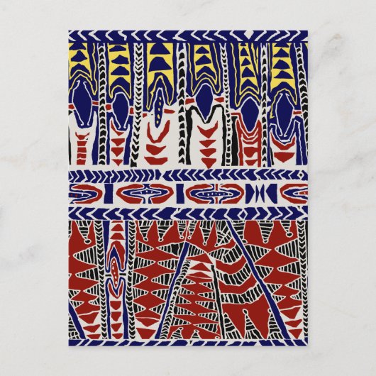 Carte Postale Mer du Sud Samoa Batik (Devant)