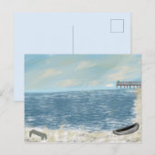 Carte postale mer et sable (Devant / Derrière)